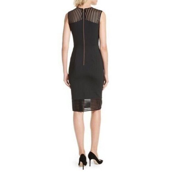BNWT TED BAKER LONDON LUCETTE MESH DETAIL BODYCON DRESS black - Picture 3 of 16